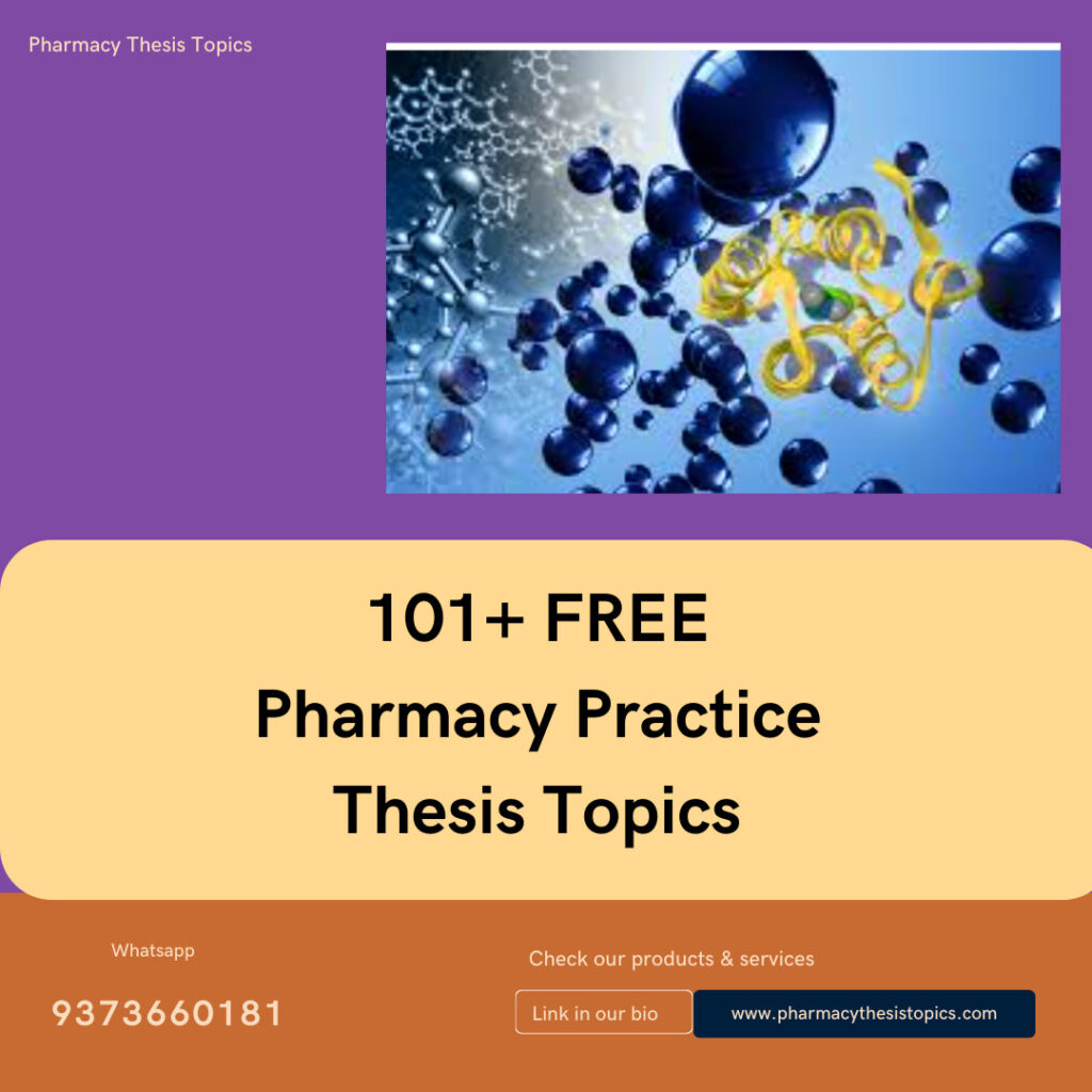 Pharmacy practice Thesis Topics